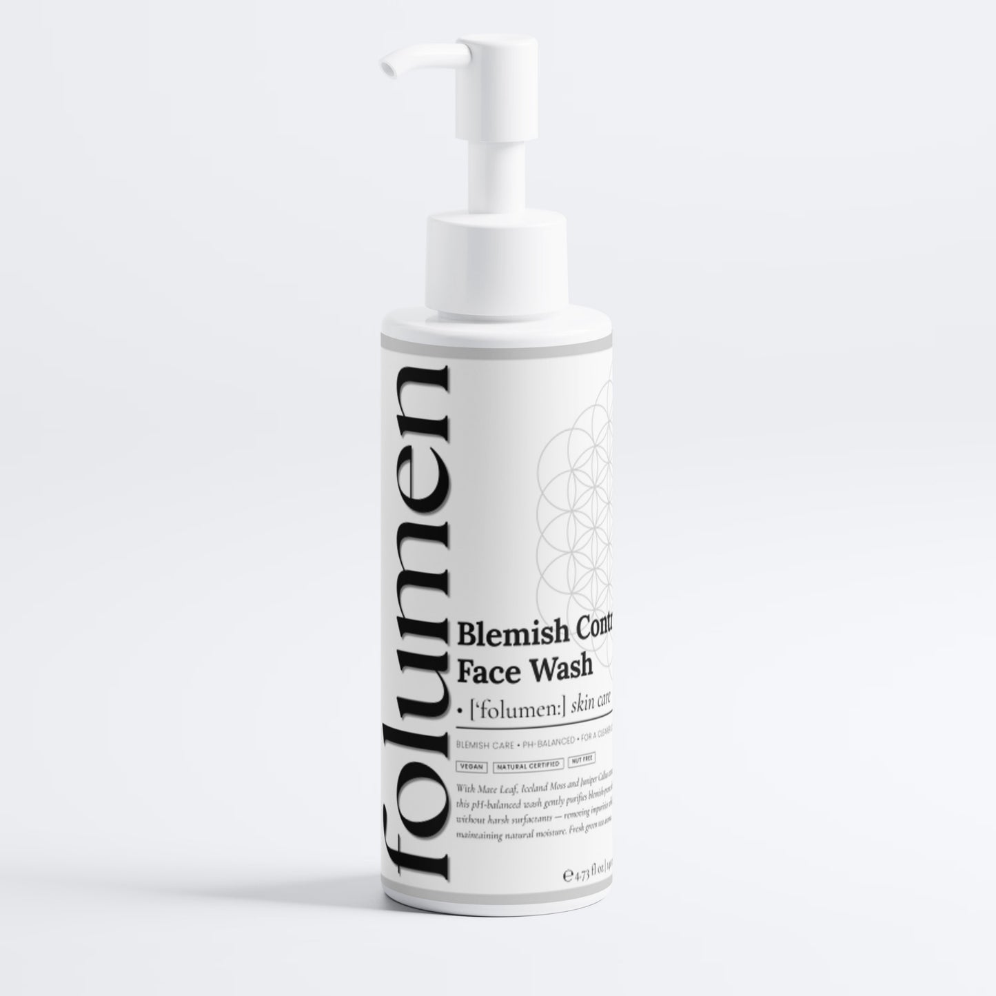 FOLUMEN blemish control face wash side
